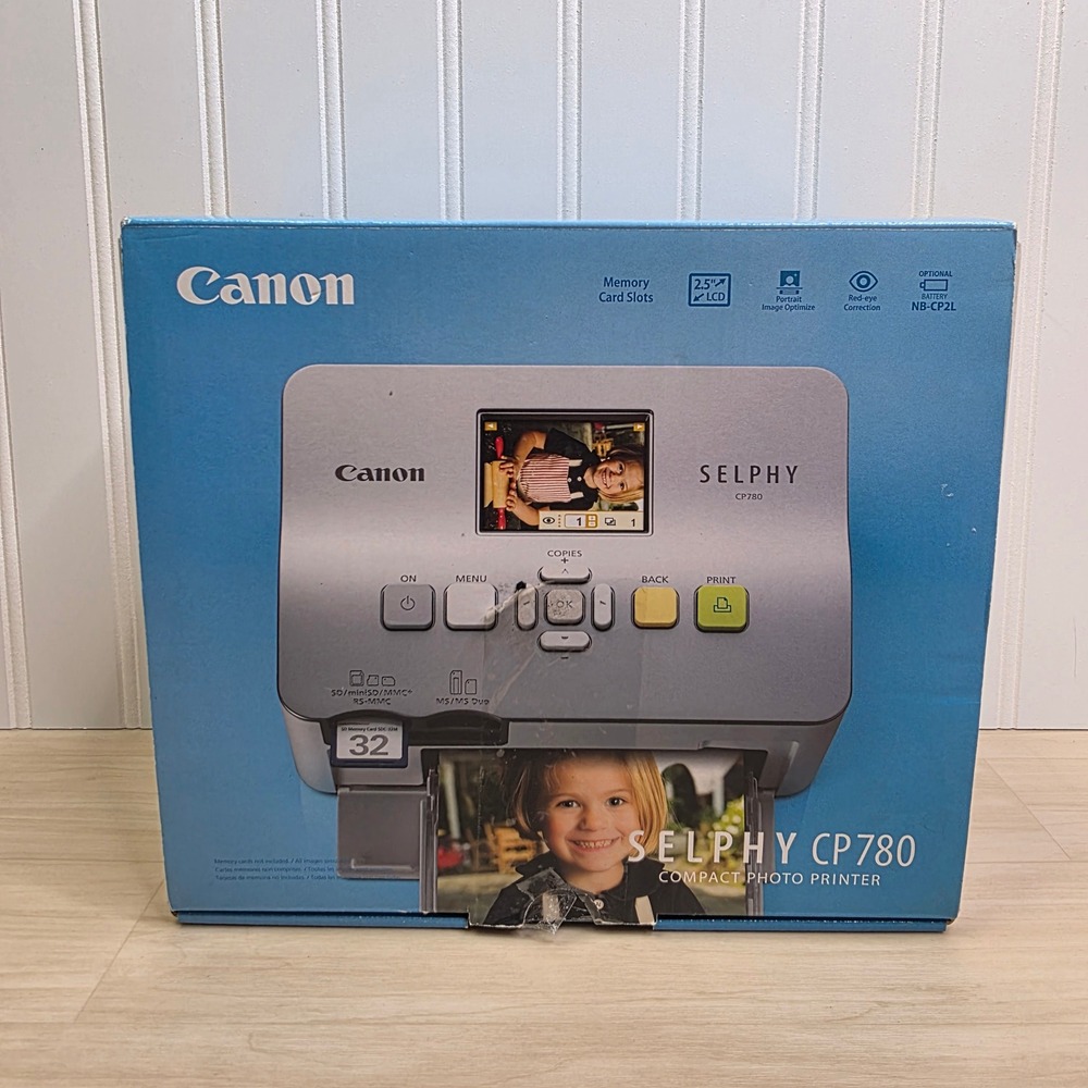 Canon SELPHY CP780 Compact Photo Printer Silver Portable 4x6 NEW Open Box